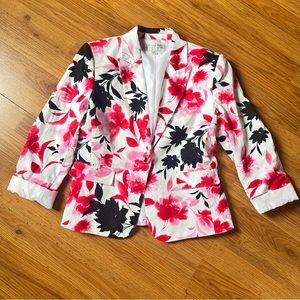 Women’s Red, Pink, White and‎ Black 8 Petite Tahari Blazer Jacket